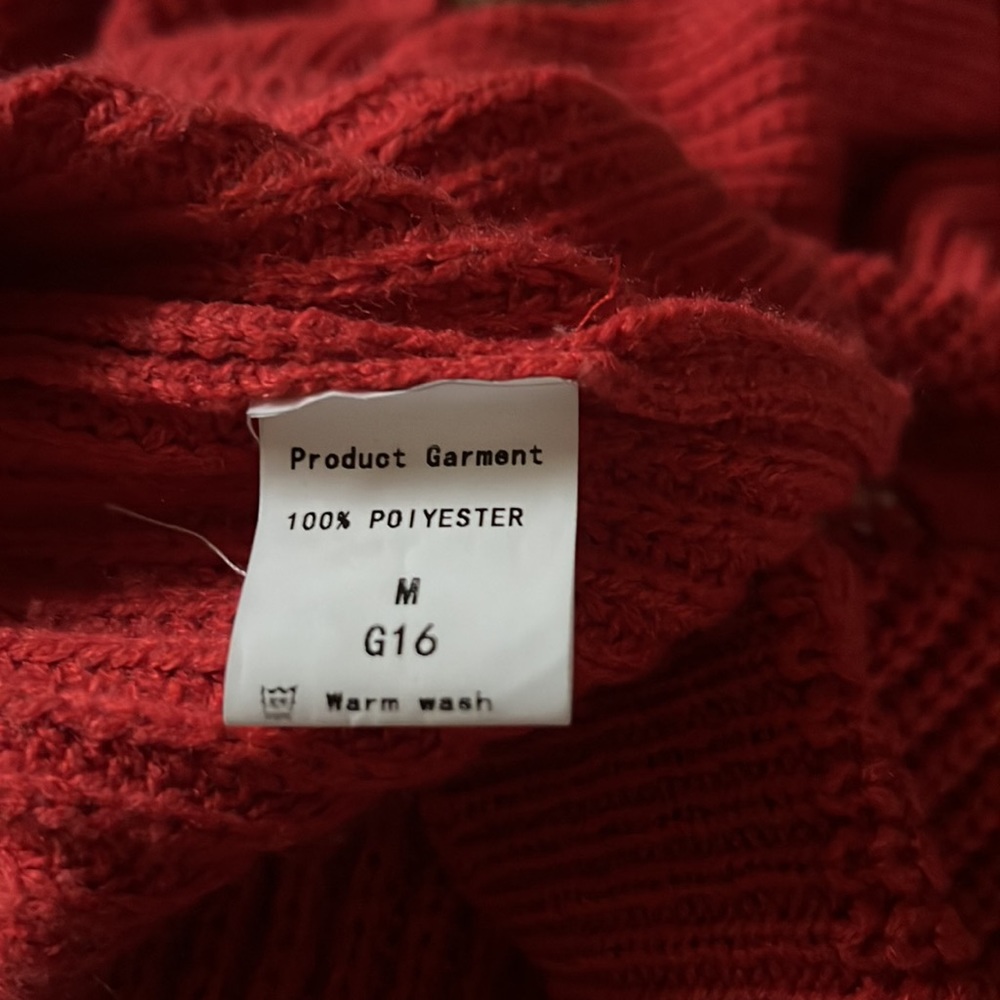 Block Color Cable Knit Sweater - Picture 8 of 9